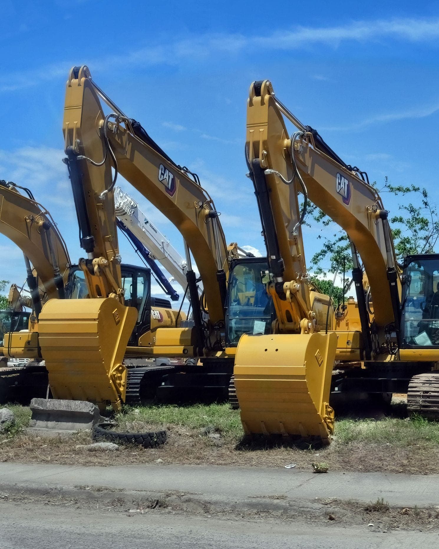 Rental fleet and equipment at a yard